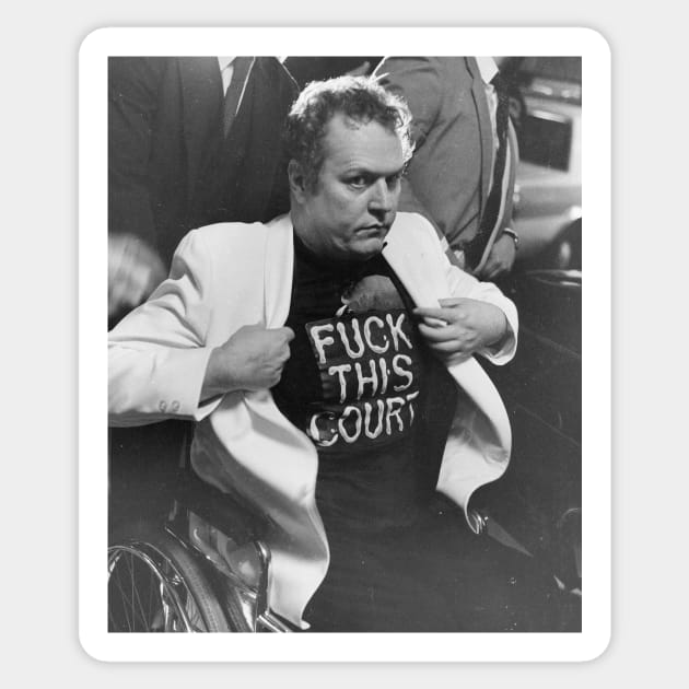 Larry Flynt "FUCK THIS COURT" Sticker by Gemini Chronicles